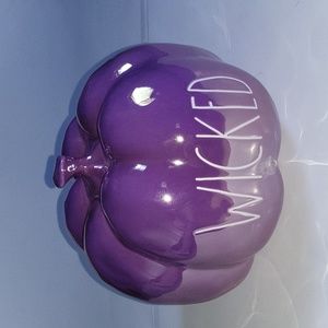Rae Dunn WICKED iridescent Halloween PUMPKIN